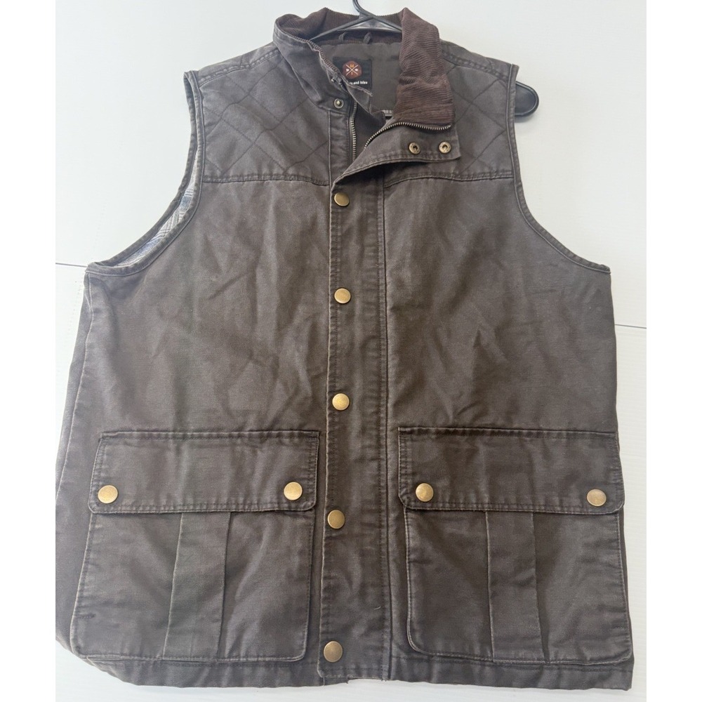 Mountain and Isles Vest Mens Large Brown Sleeveless Outdoor Hunt